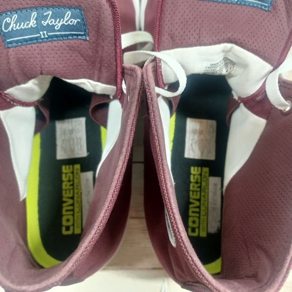 Converse Chuck Taylor II (discontinued) High Tops Maroon Lunarlon Men's Size 13 - Picture 12 of 15